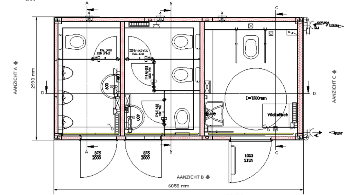 TOI TOI DIXI Basic Line Contenitore WC D/H/Cap Accessibile