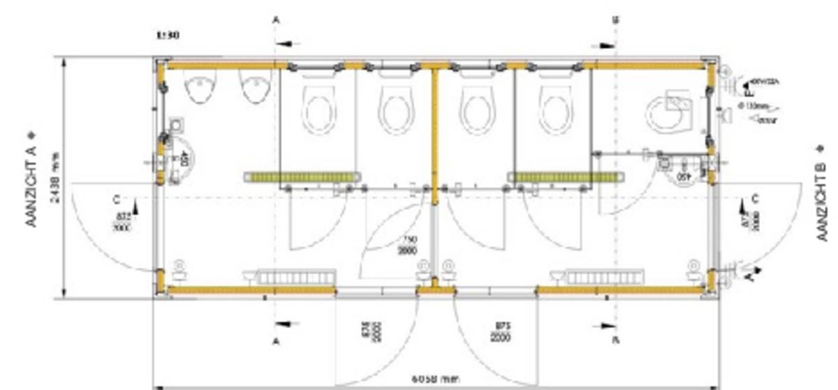TOI TOI DIXI Basic WC D/H Contenitore Sanitario
