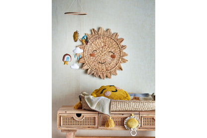 Luxusbetten24 Mobile Luma – Sanftes Baby-Mobile mit Sonne, Mond & Wolken