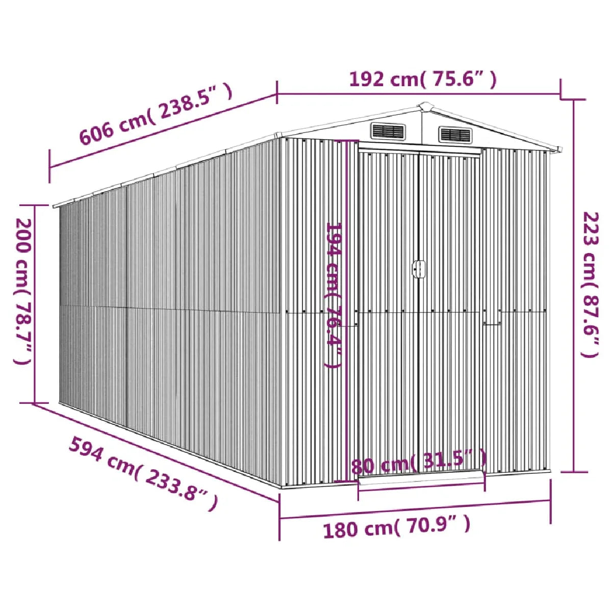 Abri Jardin Métal vidaXL 3147454 MKR00004053165