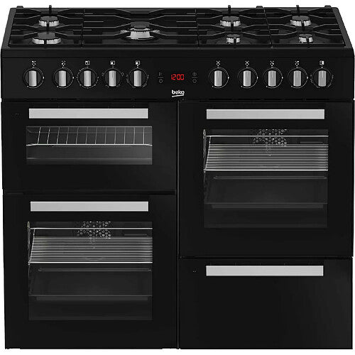 Beko PF335325DB Negro Cocina Gas 7 Focos 3 Hornos