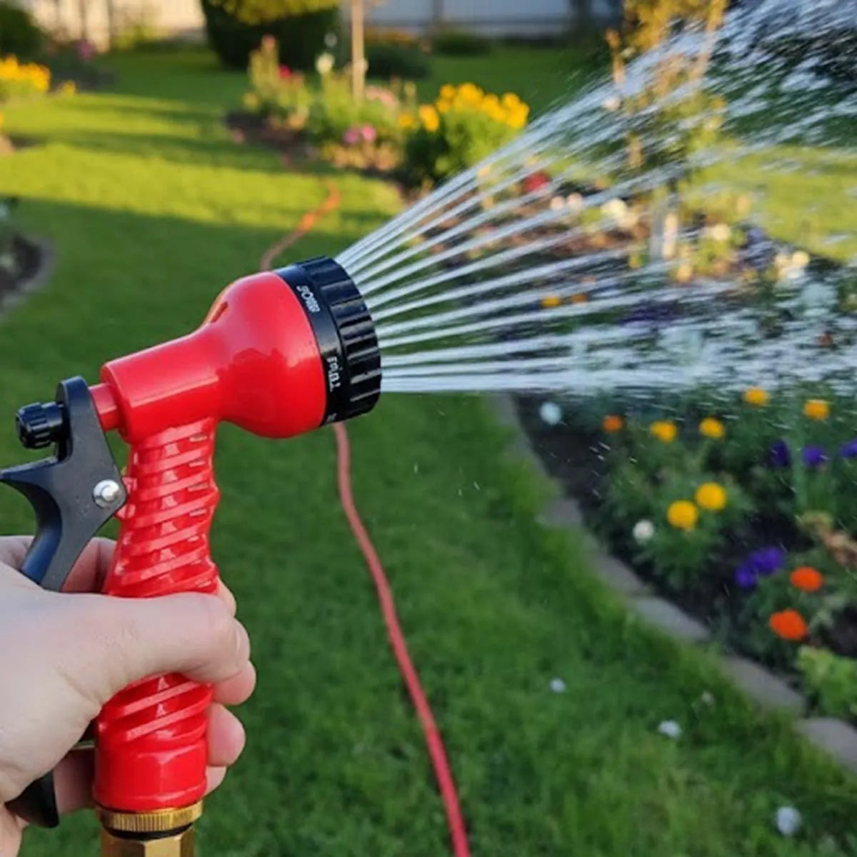 Avizar Manguera Extensible 7,5m‑37m con Pistola Roja