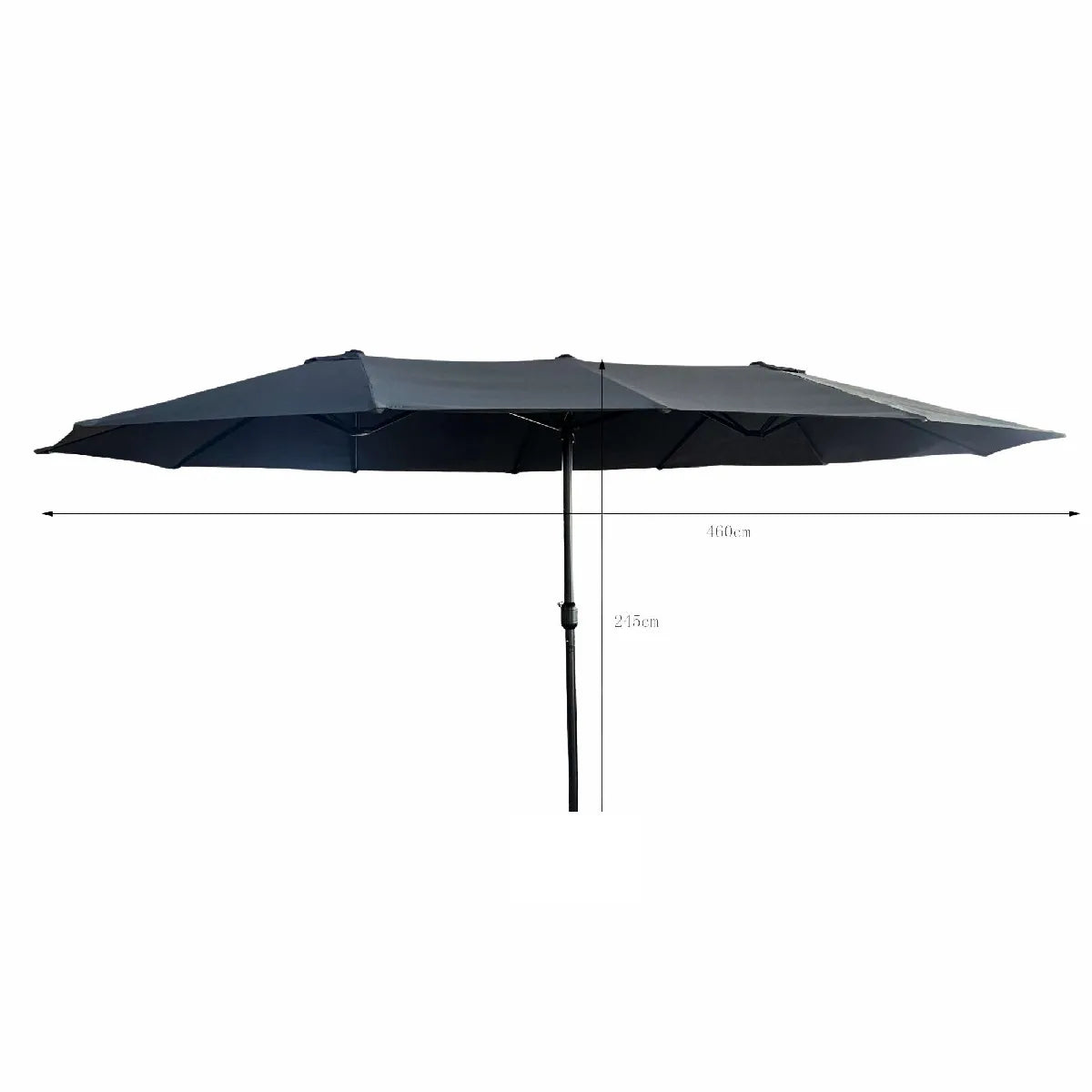 Akord Parasol Desplazado Gris Oscuro 270x460 Cm