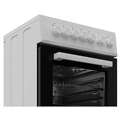 Beko FSS57100GW Cocina Vitrocerámica 4 Quemadores Horno 60 L Blanco