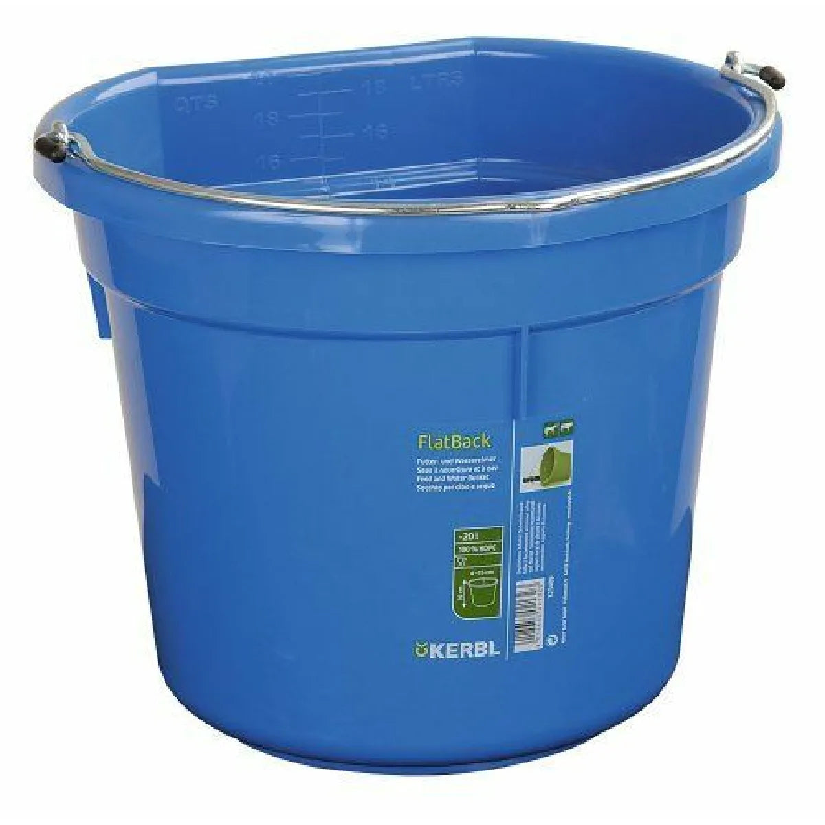 Kerbl Cubo de Alimentación 20L Azul Plástico Resistente