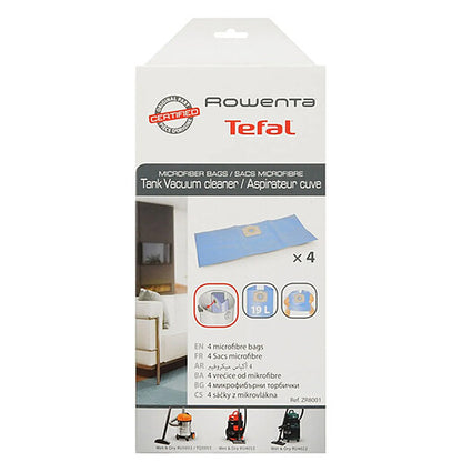 Rowenta Bolsas Aspirador Cubo Microfibra 19L Paquete de 4