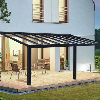 Canopia By Palram Pérgola Adosada Anthracite Techo Policarbonato 4mm