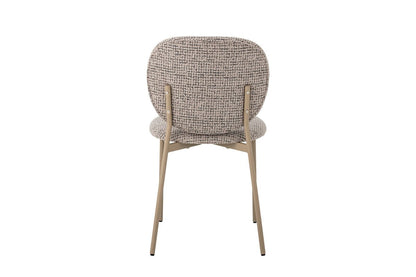 Holly Esszimmerstuhl – Chenille-Polster, Blau/Naturton Für Komfort Modern Design