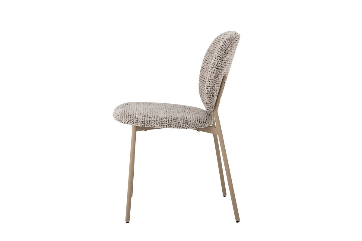 Holly Esszimmerstuhl – Chenille-Polster, Blau/Naturton Für Komfort Modern Design