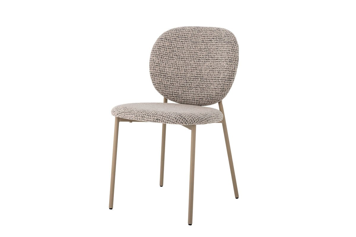 Holly Esszimmerstuhl – Chenille-Polster, Blau/Naturton Für Komfort Modern Design