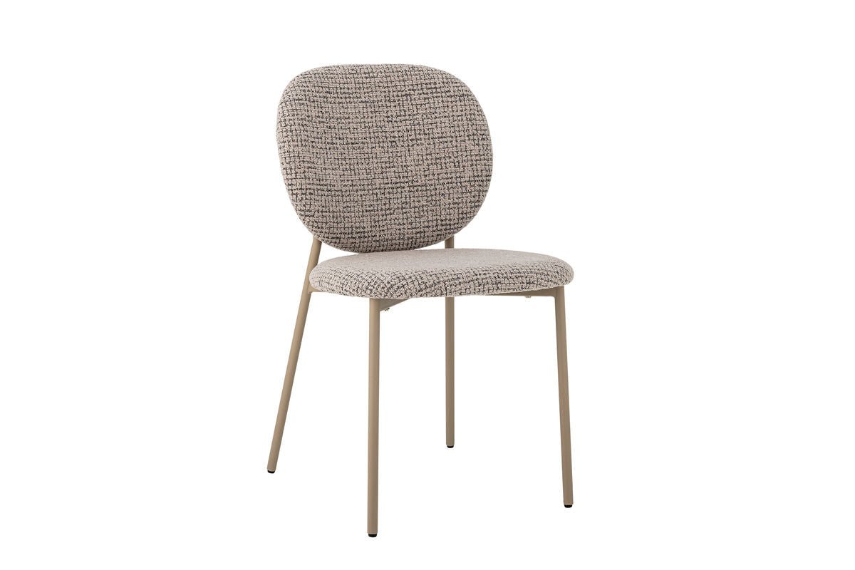 Holly Esszimmerstuhl – Chenille-Polster, Blau/Naturton Für Komfort Modern Design