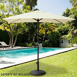 Aktive Parasol Rectangular Crema de Jardín