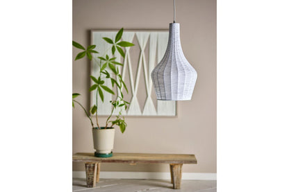 Luxusbetten24 Tavana Pendelleuchte Weißer Polyester‑Schirm Modernes Design für Wohnbereich