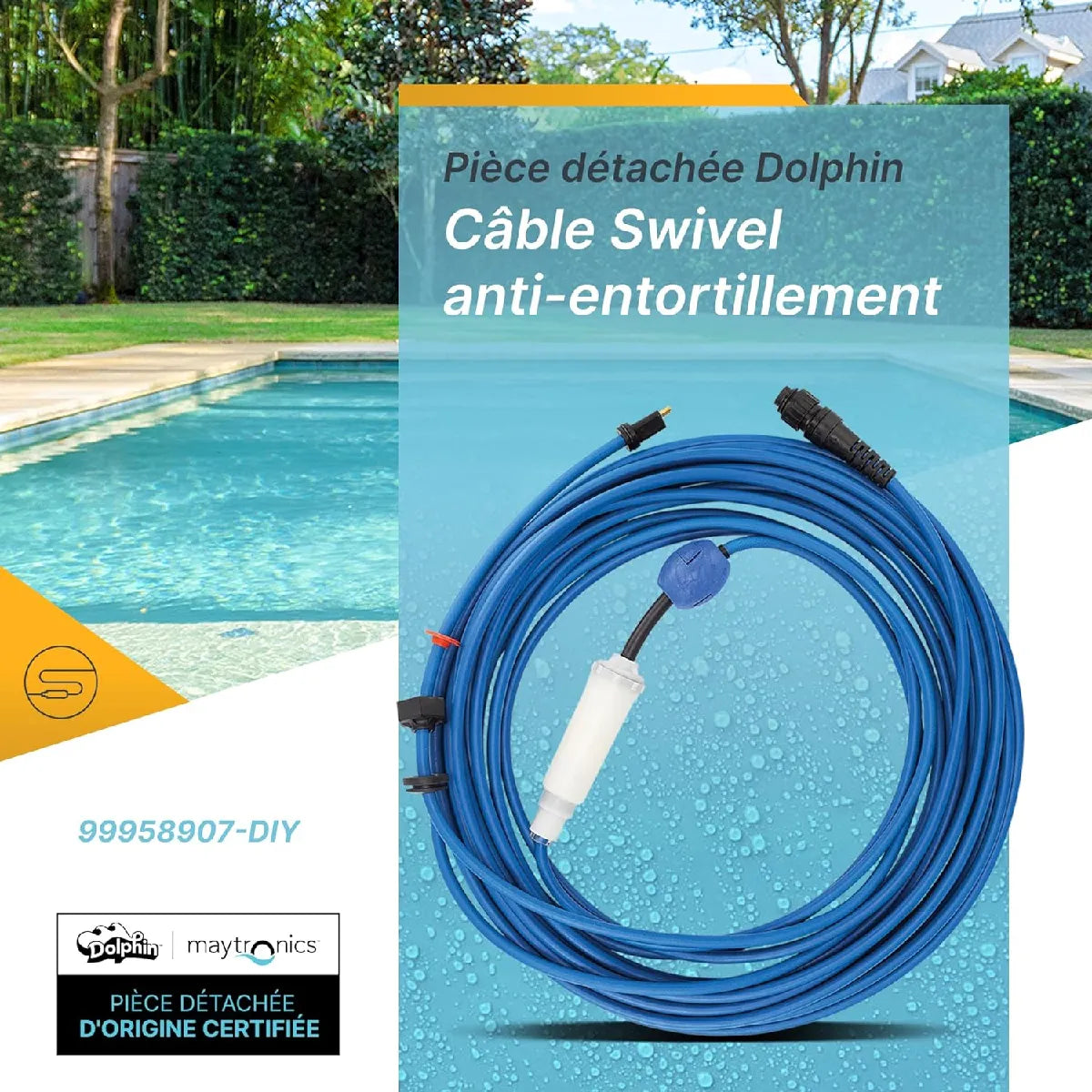 Cable Robot Piscine Dolphin Swivel 18m MKR00007824032