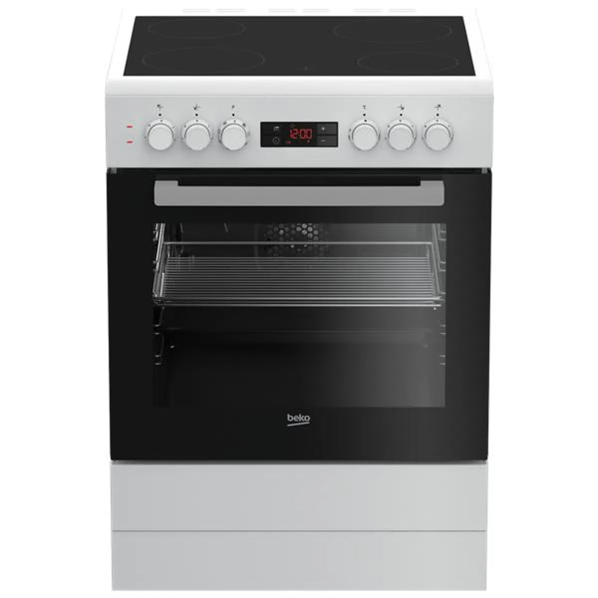 Beko FBE67300WCS Cocina Vitrocerámica 72L 4 Placas