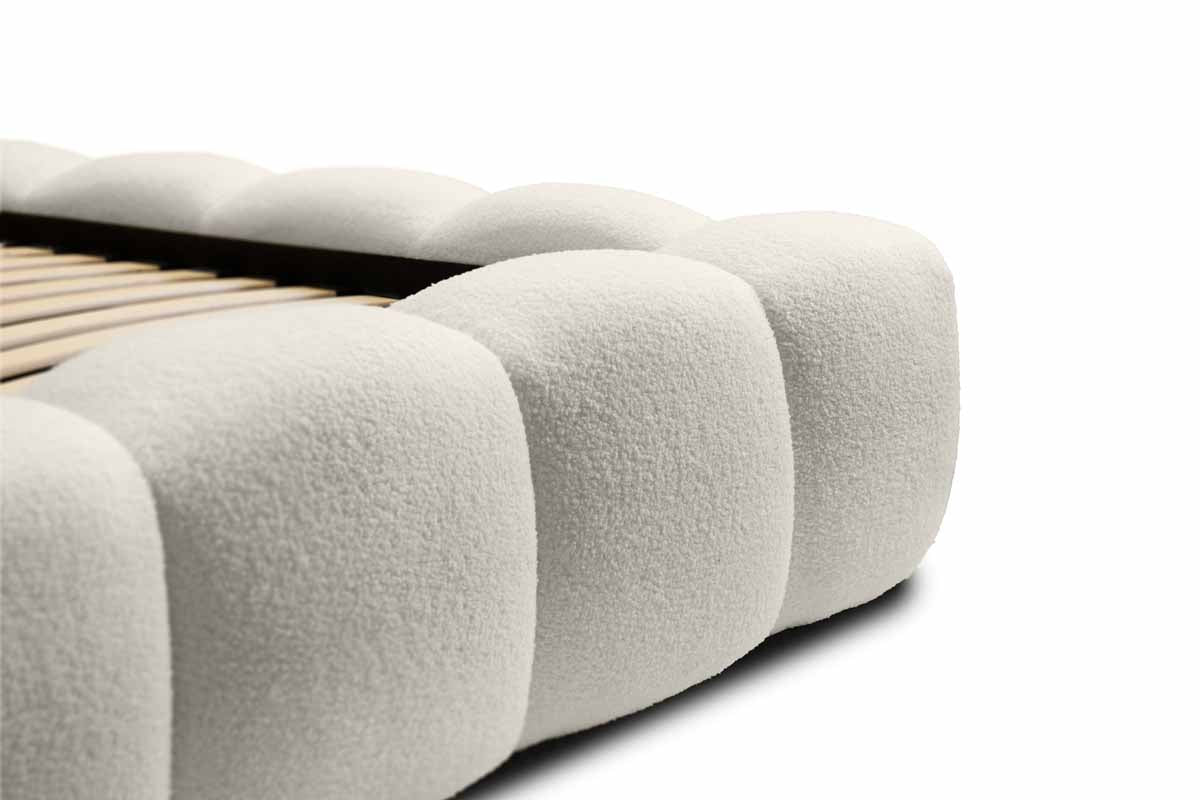 Designer Polsterbett Boston Bouclé mit Stauraum