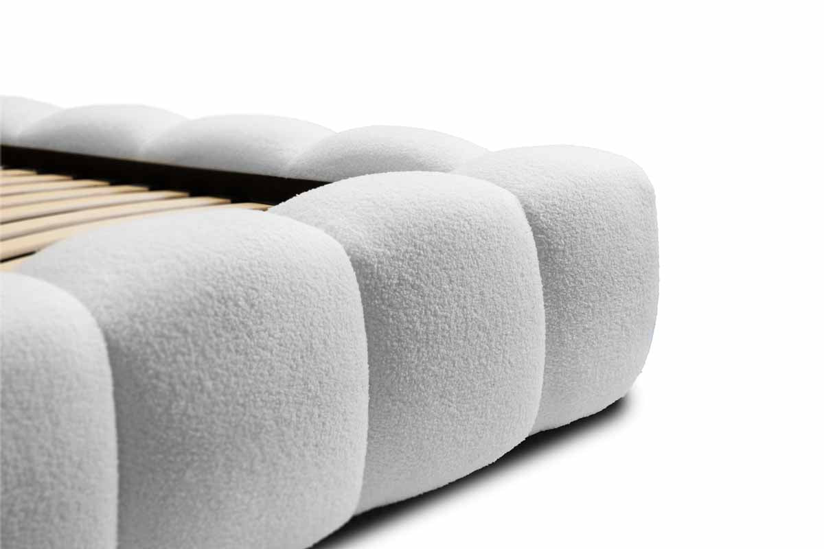 Designer Polsterbett Boston Bouclé mit Stauraum
