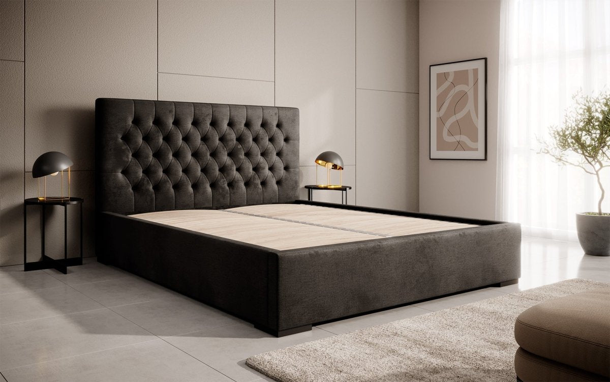 Designer Polsterbett Chester mit Stauraum, Modernes Design