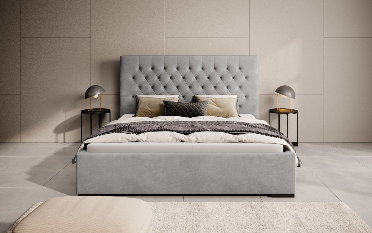 Designer Polsterbett Chester mit Stauraum, Modernes Design