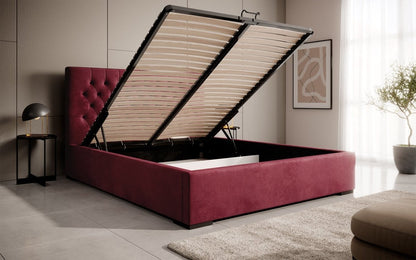 Designer Polsterbett Chester mit Stauraum, Modernes Design