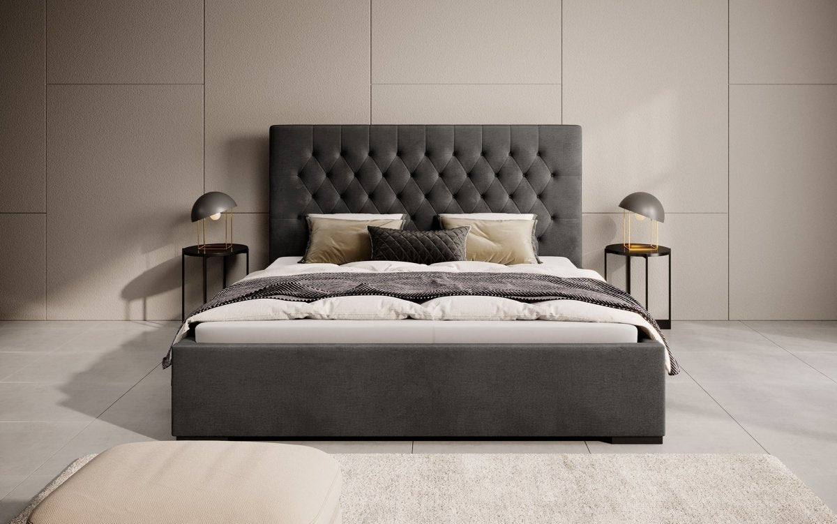 Designer Polsterbett Chester mit Stauraum, Modernes Design