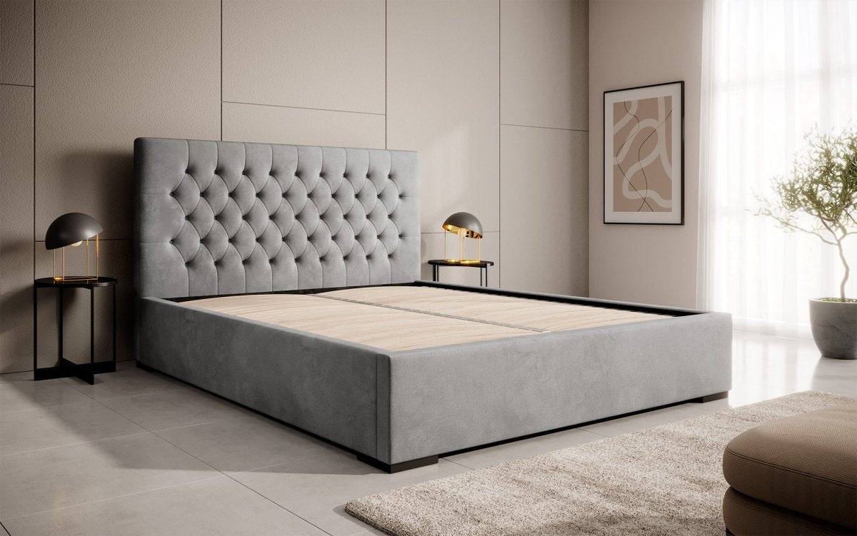 Designer Polsterbett Chester mit Stauraum, Modernes Design
