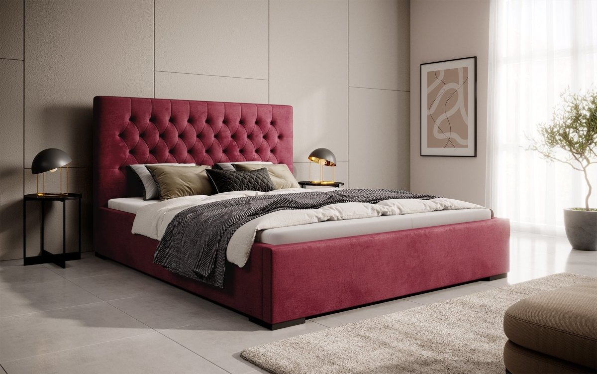 Designer Polsterbett Chester mit Stauraum, Modernes Design