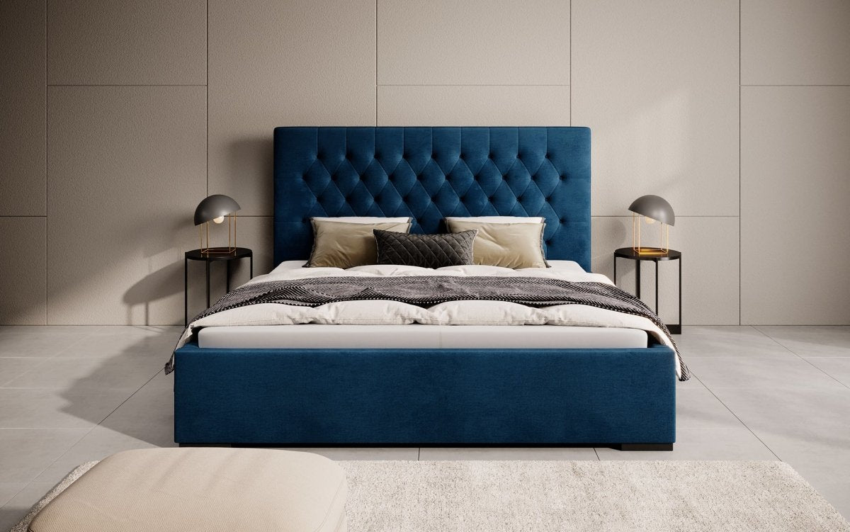 Designer Polsterbett Chester mit Stauraum, Modernes Design