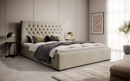 Designer Polsterbett Chester mit Stauraum, Modernes Design