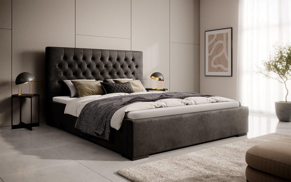 Designer Polsterbett Chester mit Stauraum, Modernes Design