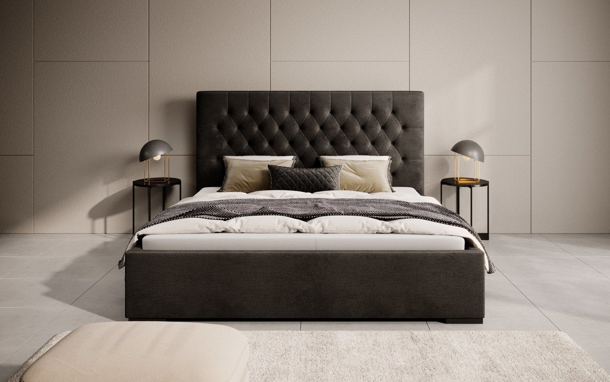 Designer Polsterbett Chester mit Stauraum, Modernes Design