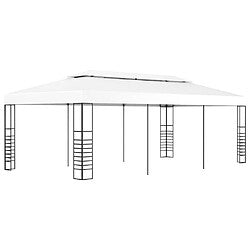 Aktive Pergola Desmontable Blanco 6x3m Techo Retráctil Exterior