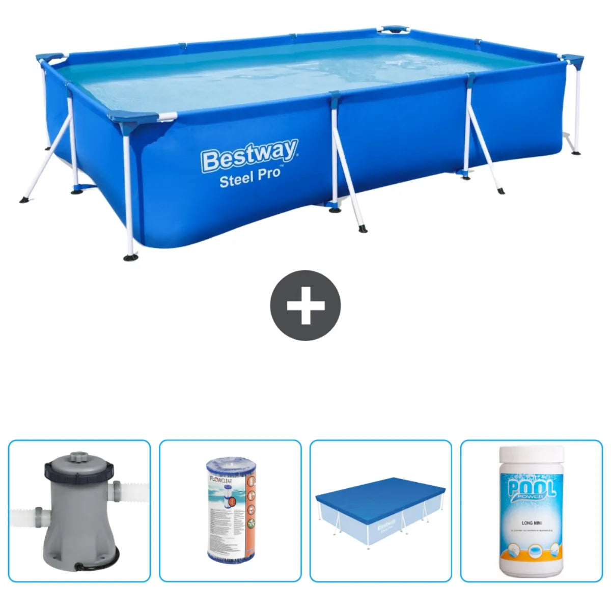Piscine Tubulaire Rectangulaire Bestway Steel Pro MKR00011655826