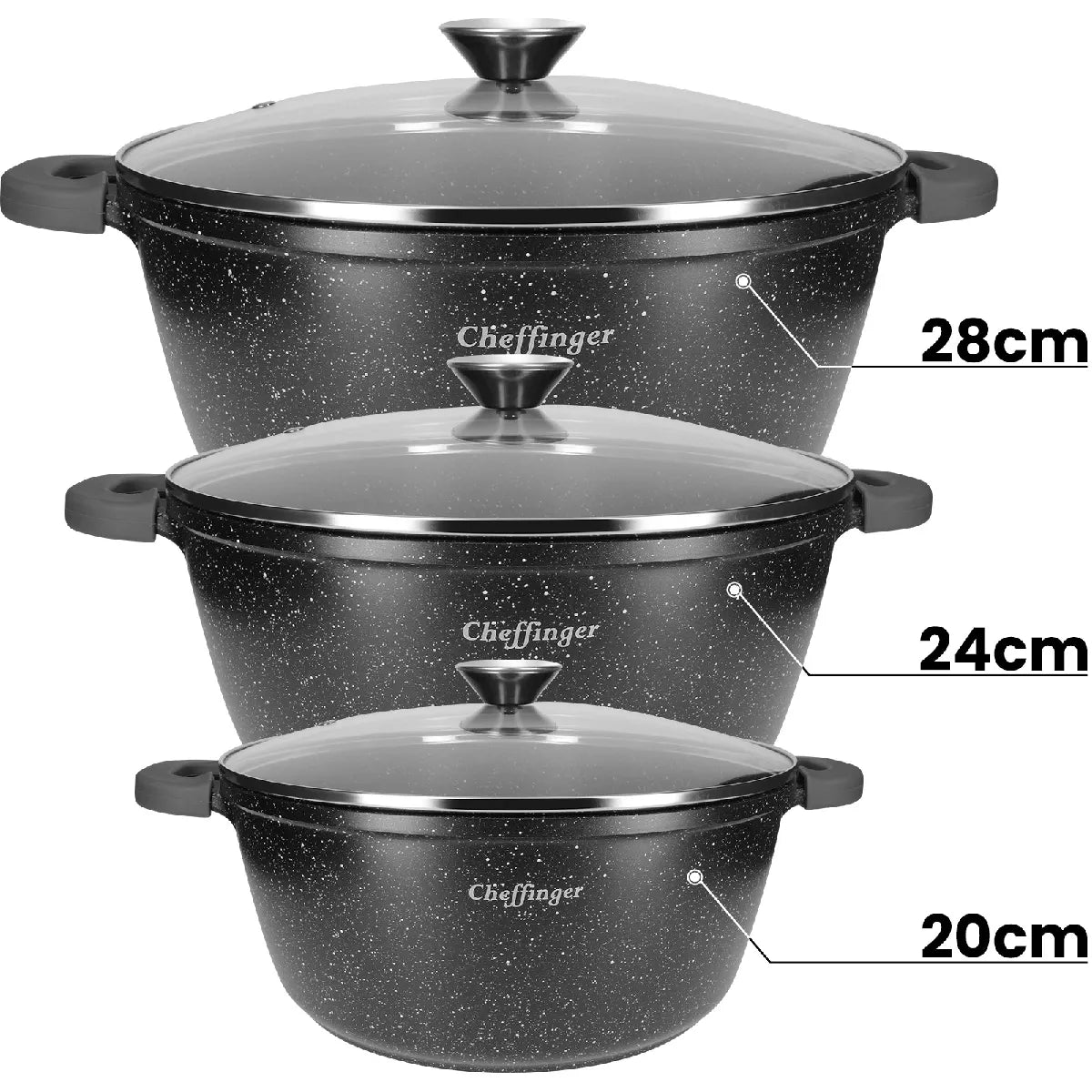 Marmite Aluminium 28cm Cheffinger Noir MKR00011346638