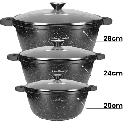 Marmite Aluminium 28cm Cheffinger Noir MKR00011346638