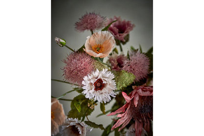 Künstlicher Blumenstrauß Himeko – Üppige Blüten in zarten Rosétönen