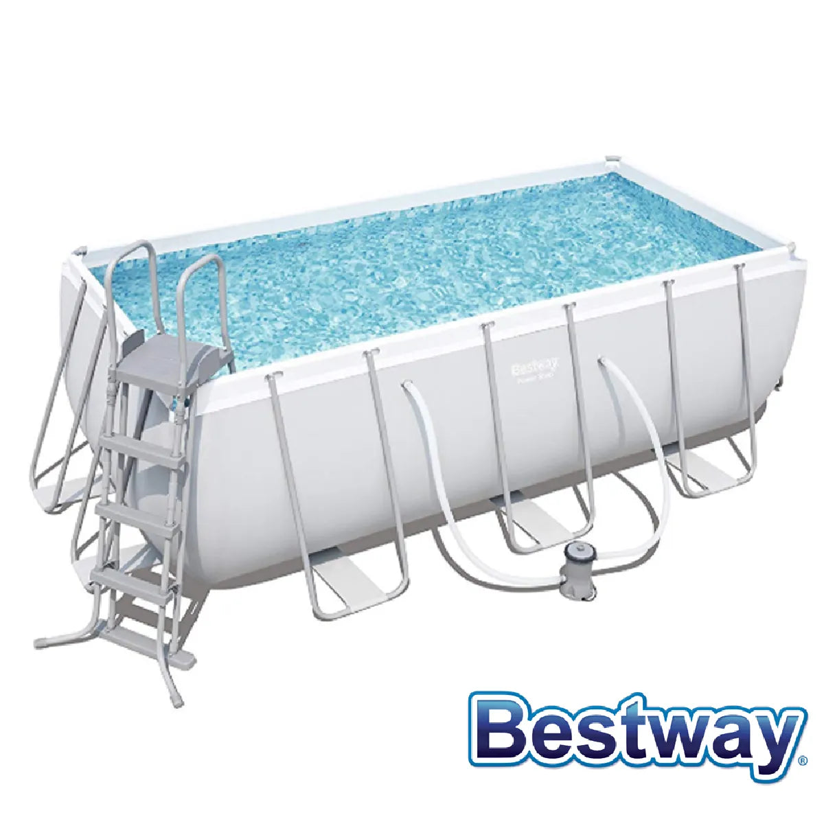 Bestway Power Steel Piscina Tubular Rectangular 412x201x122 cm