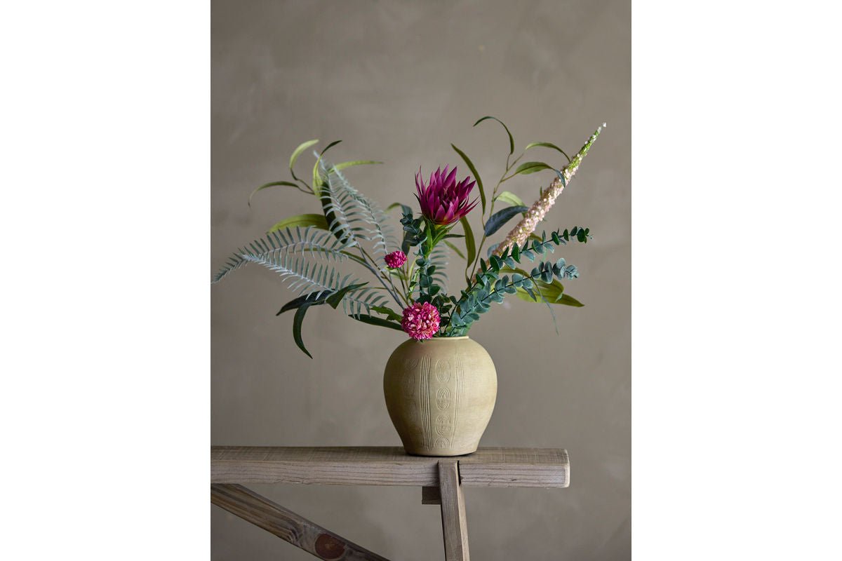 Luxusbetten24 Aductu Helle Terrakotta Vase Mit Eleganter Form
