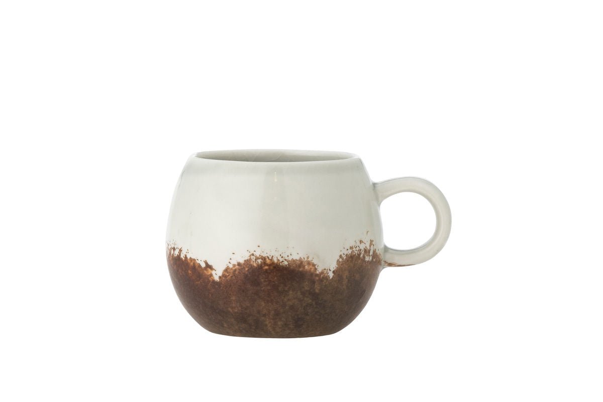 Luxusbetten24 Soléa Espressotasse aus Steingut, Braun, für Espresso