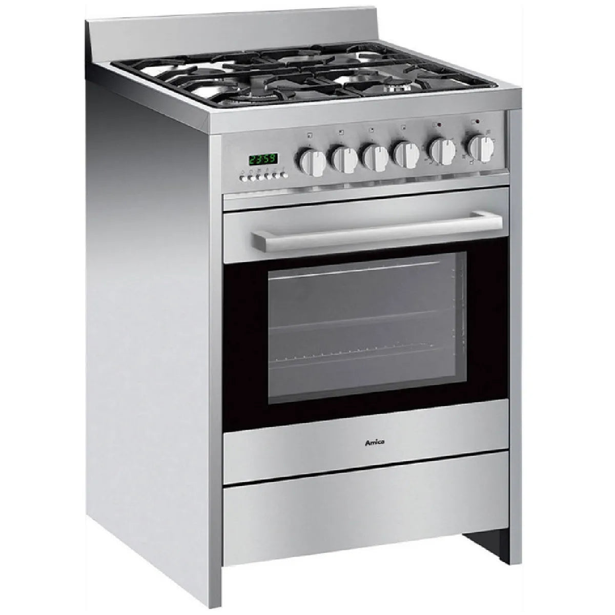 Amica ACME2005X Cocina de Gas 68 L 4 Fuegos Inox
