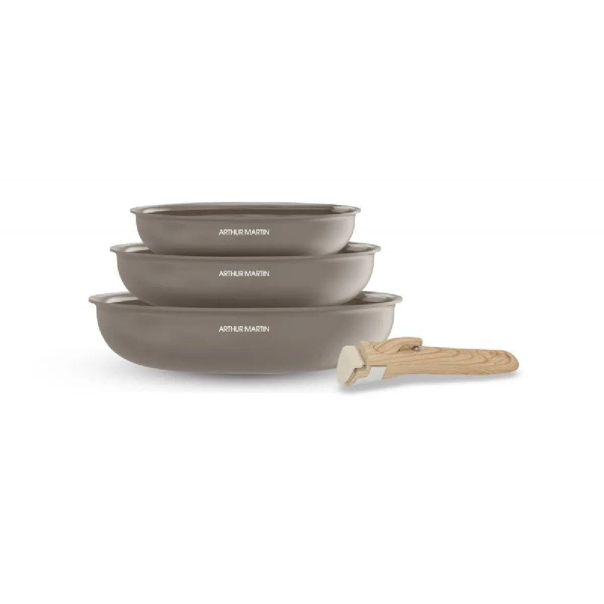 Set de 3 Poêles Arthur Martin Taupe MKR00013156738