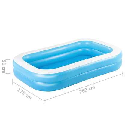 Bestway Piscina Inflable Rectangular 262x175x51 cm Azul y Blanco