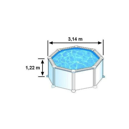 Gre Bora Bora Piscina Redonda Blanco Filtración Cartucho 3,8 m³/h