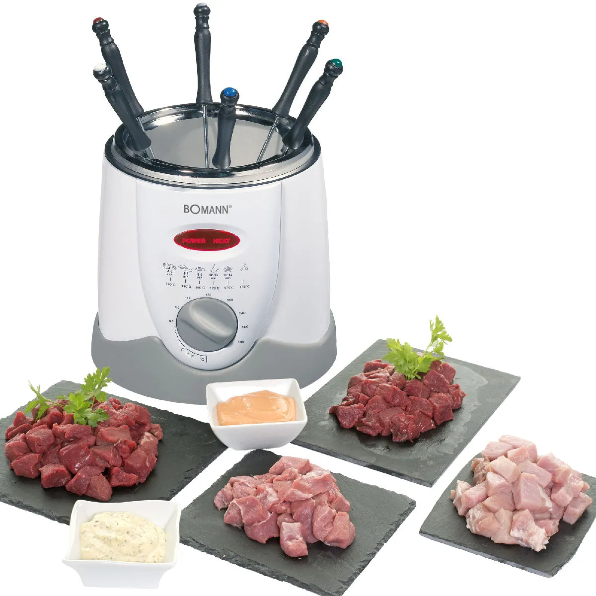Bomann Friteuse Fondue FRR 1290 CB Blanco Gris