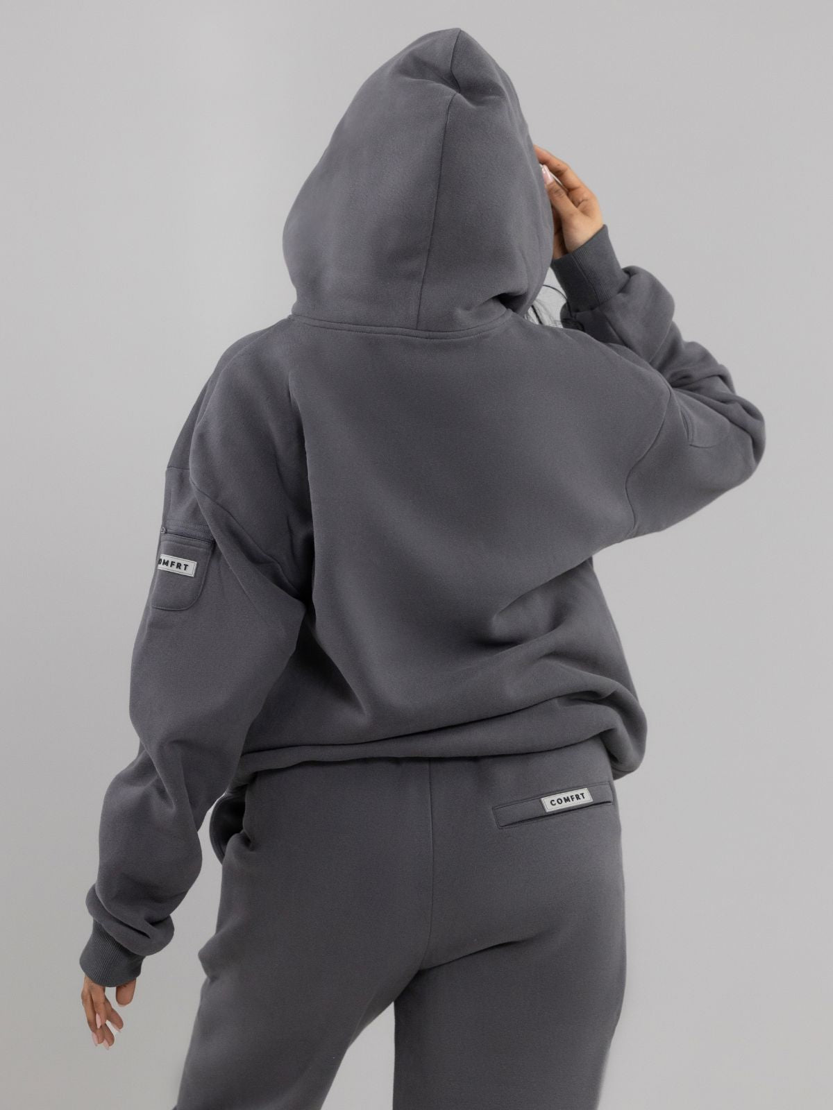 Comfrt Travel Essentials Hoodie Superweich Baumwollmischung Oversized Moss