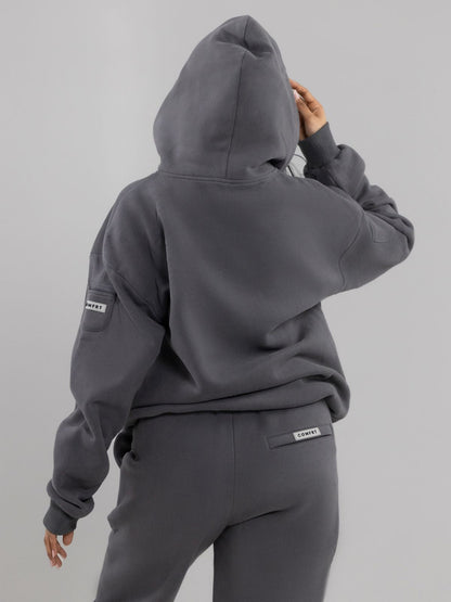 Comfrt Travel Essentials Hoodie Superweich Baumwollmischung Oversized Moss