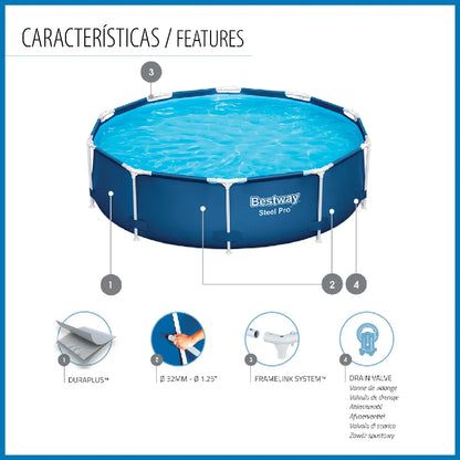 Bestway D305X76CM Piscina Redonda Duraplus 305x76 cm 4678 L