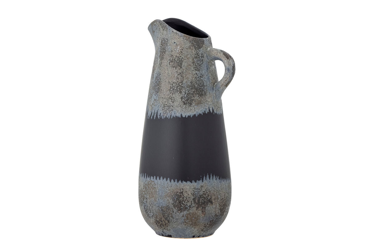 Noira Vase Schwarz – Handgefertigtes Steingut
