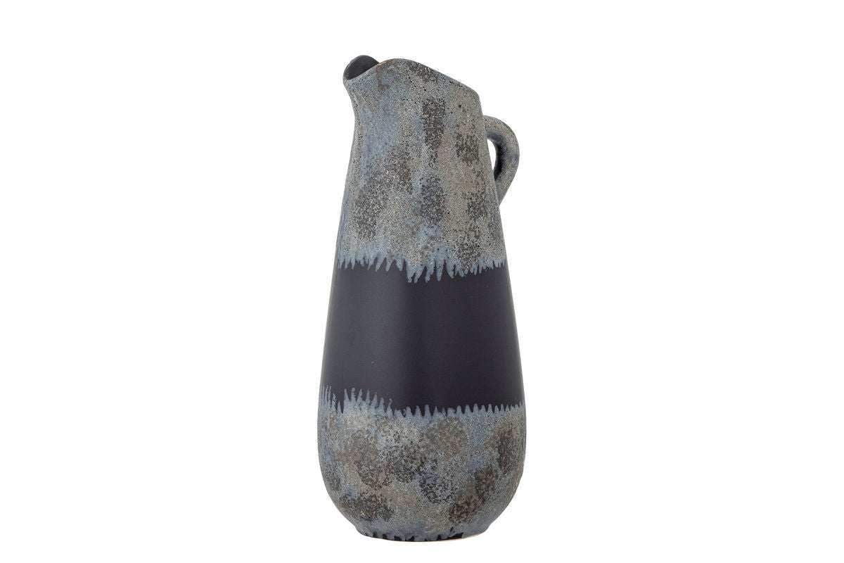 Noira Vase Schwarz – Handgefertigtes Steingut