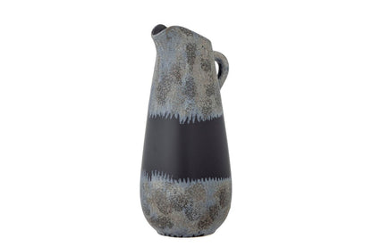 Noira Vase Schwarz – Handgefertigtes Steingut